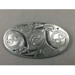FOUR SILVER BROOCHES AND OTHER JEWELLERY