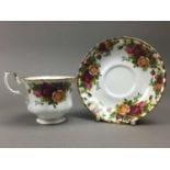 A ROYAL ALBERT 'OLD COUNTRY ROSES' CUP AND SAUCER AND OTHER ITEMS