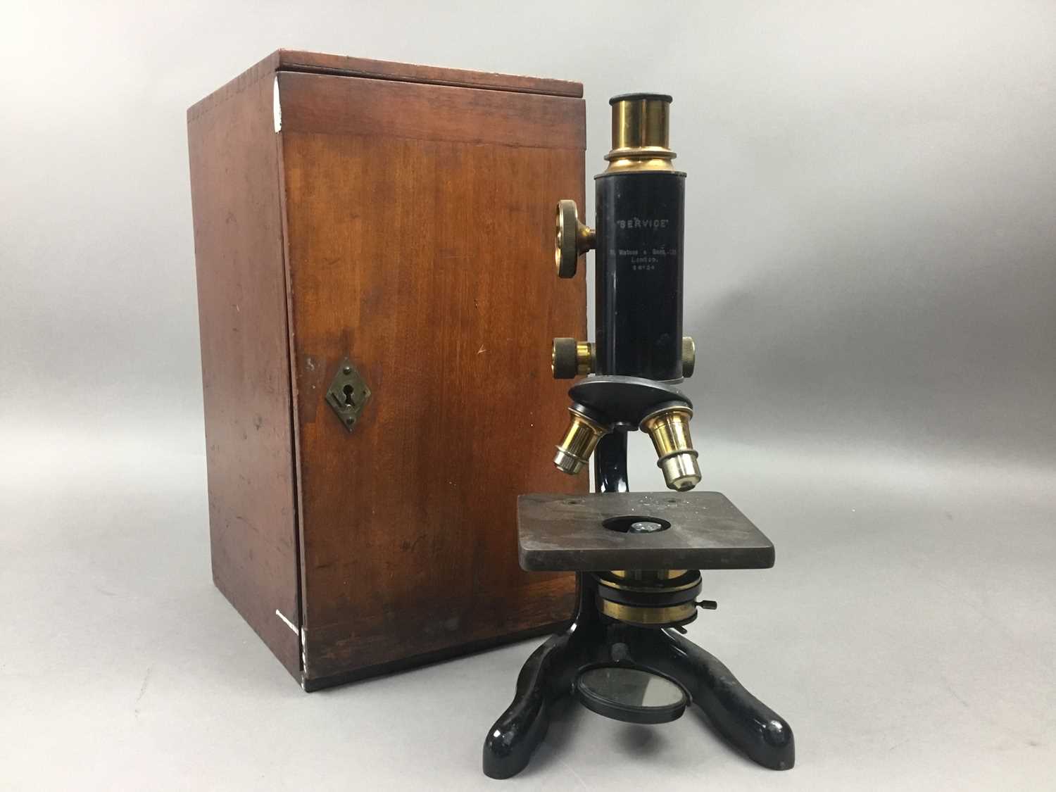 A WATSON & SONS 'SERVICE' MICROSCOPE