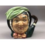 A ROYAL DOULTON TOBY JUG AND OTHER CERAMICS
