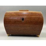 A REGENCY MAHOGANY TEA CADDY