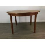 A TEAK DINING TABLE