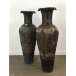 A PAIR OF LARGE VASES