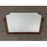 AN ART DECO WALNUT WALL MIRROR