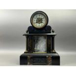 REPRODUCTION BLACK SLATE MANTEL CLOCK