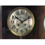 TWO OAK WALL CLOCKS 20TH CENTURY