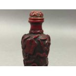 CHINESE SNUFF BOTTLE AND OTHER OBJECTS