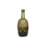 19TH CENTURY GREEN GLASS BOTTLE