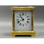 BRASS CARRIAGE CLOCK AND OTHER CLOCKS