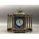 GILT AND ENAMEL MANTEL CLOCK FRENCH STYLE