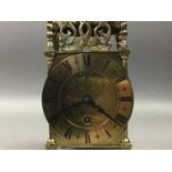 BRASS LANTERN STYLE CARRIAGE CLOCK AND ANOTHER CLOCK