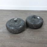 PAIR OF CURLING STONES