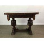 EXTENDABLE OAK DINING TABLE