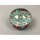 LOT OF MILLEFIORI GLASS PAPERWEIGHTS