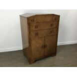 WALNUT CUPBOARD CHEST 20TH CENTURY