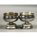 TWO SILVER PLATED CLARET JUGS AND OTHER SILVER PLATED WARE