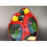 PAPIER-MACHE PARROT SERVING TRAY