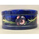 MOORCROFT LIDDED JAR AND FOUR OTHER ITEMS