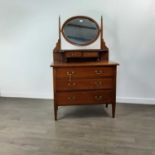 MAHOGANY INLAID DRESSING TABLE EDWARDIAN