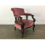 MAHOGANY TUB CHAIR VICTORIAN