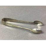 PAIR OF PLATED SALAD SERVERS AND OTHERS