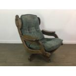 PAIR OF OAK SWIVEL CHAIRS