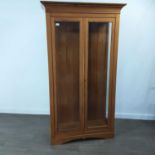 OAK TWO DOOR DISPLAY CABINET