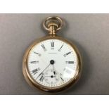 GOLD PLATED POCKET WATCH BY WALTHAM