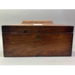 19TH CENTURY ROSEWOOD TEA CADDY