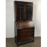 OAK BUREAU BOOKCASE