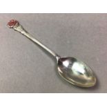 SILVER AND PLATED SOUVENIR AND TEASPOONS