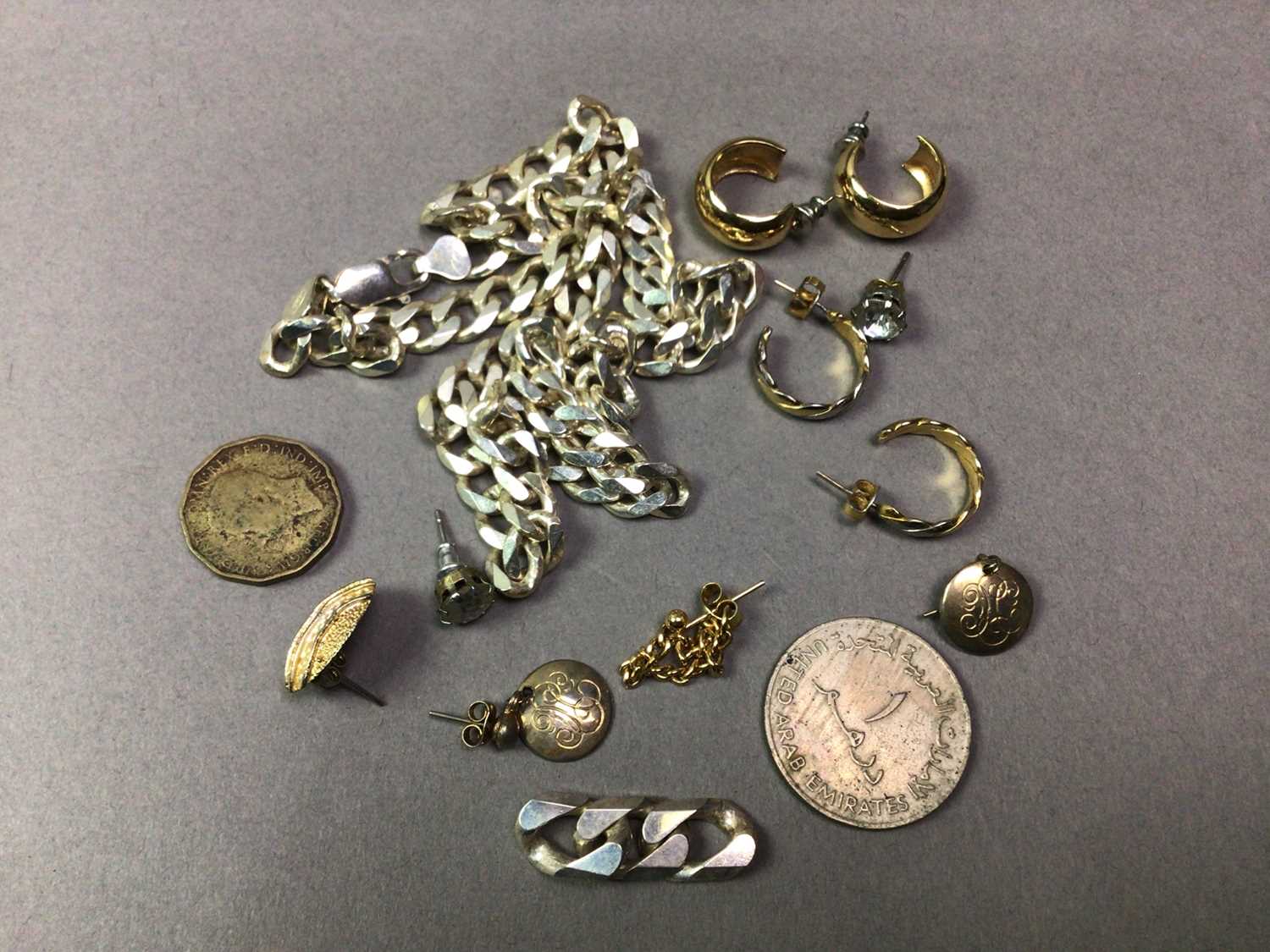 SILVER NECKLACE AND OTHER ITEMS - Image 2 of 3