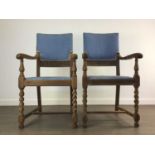 PAIR OF OAK CHAIRS