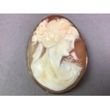 OVAL CAMEO BROOCH AND OTHER JEWELLERY