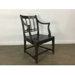 GEORGE III OPEN ELBOW CHAIR