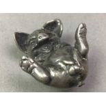 SILVER MINIATURE PIG AND THREE OTHER ITEMS