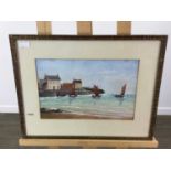 TWO WATERCOLOURS DEPICTING ARDROSSAN HARBOUR & SALCOATS HARBOUR