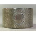 ART DECO SILVER NAPKIN RING AND OTHER MIXED BRASS AND PEWTER WARE