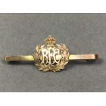 YELLOW METAL ROYAL FLYING CORPS SWEETHEART BROOCH