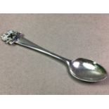 SILVER AND PLATED SOUVENIR SPOONS