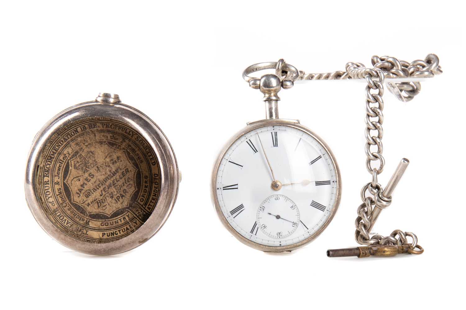 VICTORIAN SILVER PAIR CASED POCKETWATCH BY DAVID BURNFIELD OF PERTH