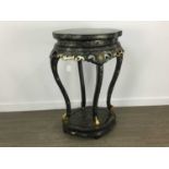 CHINESE BLACK LAQUERED JARDINIERE STAND EARLY-MID 20TH CENTURY