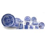 SPODE, COLLECTION OF BLUE AND WHITE TABLEWARES