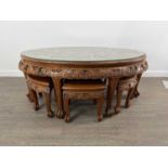 LARGE CHINESE CARVED TABLE 20TH CENTURY