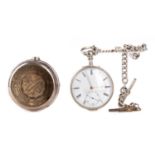 VICTORIAN SILVER PAIR CASED POCKETWATCH BY DAVID BURNFIELD OF PERTH
