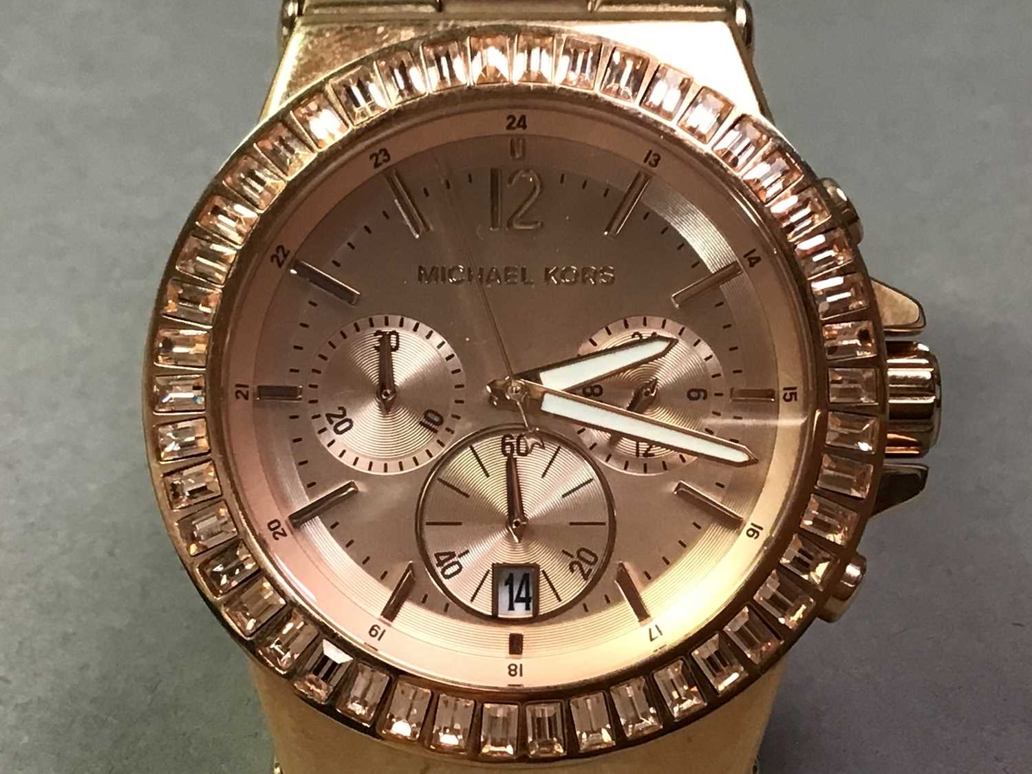 MICHAEL KORS ROSE GOLD PLATED WRIST WATCH