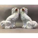 PAIR OF STAFFORDSHIRE WALLY DOGS