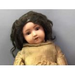 HUGO WIEGAND, BISQUE HEADED DOLL EARLY 20TH CENTURY