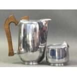 FIVE PIECE PIQUOT WARE TEA AND COFFEE SERVICE