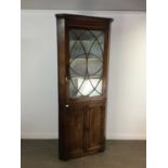 MAHOGANY CORNER CUPBOARD 19TH CENTURY